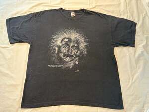 Vintage 90s Albert Einstein T-Shirt Glow In The Dark Galaxy 1993 M UNC Science